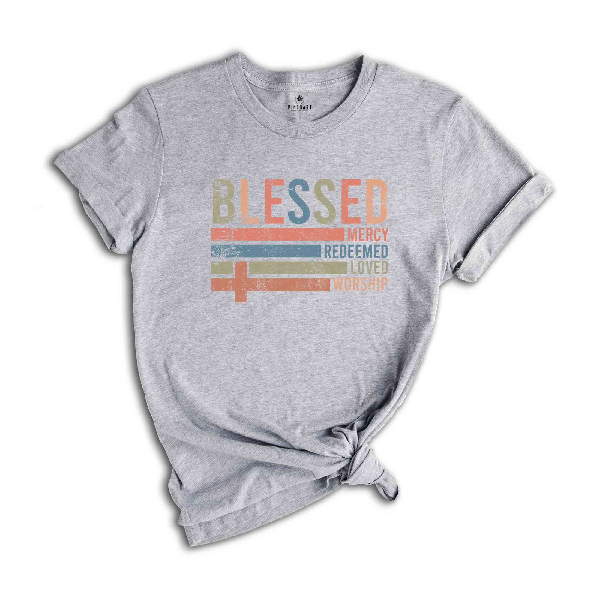 Retro Blessed Redeemed Shirt, Religious Easter Shirt, He is Risen Shirt, Easter Shirt, Mercy Shirt, Redeemed Tee, Loved Shirt, Worship Shirt