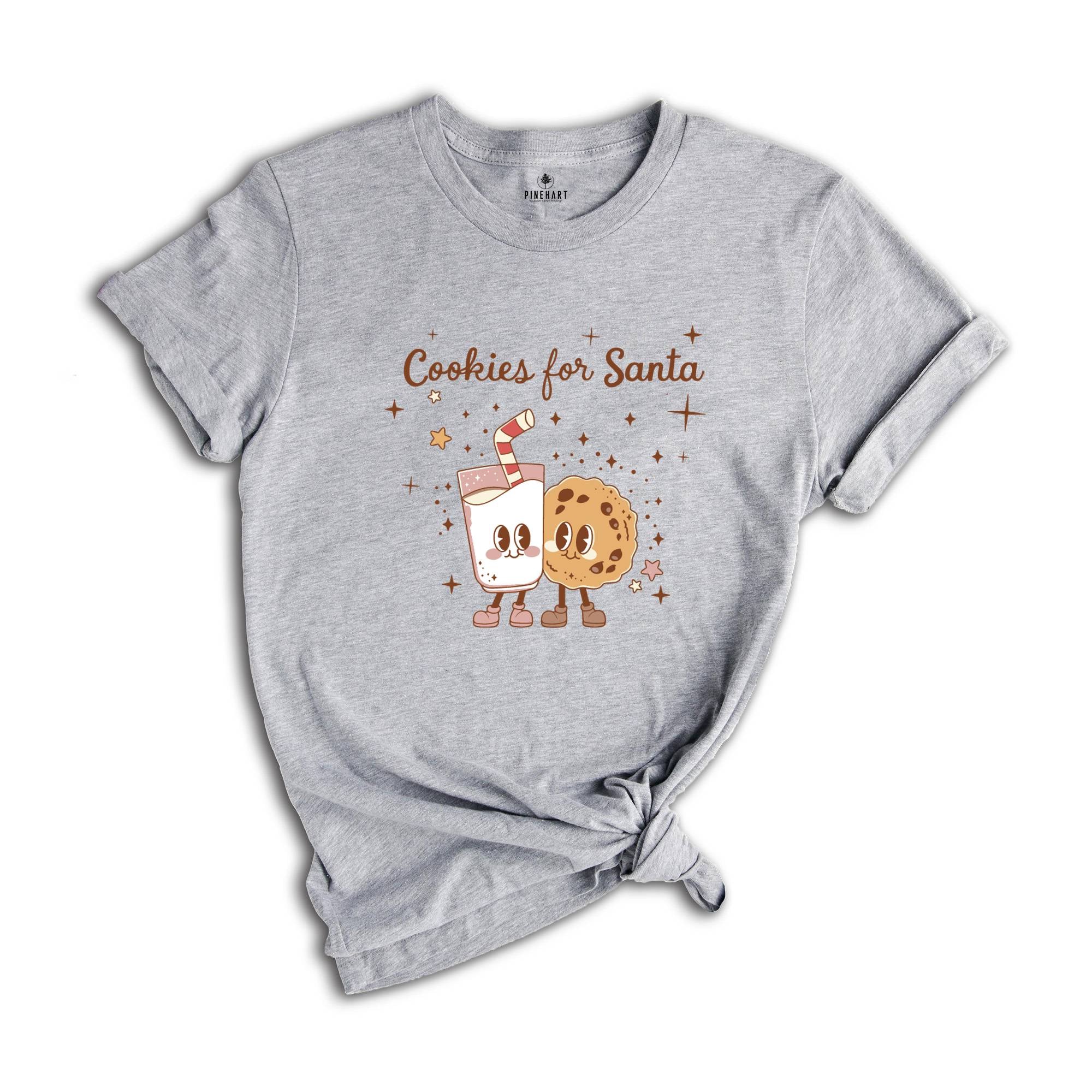 Cookies For Santa Shirt, Christmas Shirt,Vintage Christmas T-shirt, Christmas Tee, Christmas Shirt Gift , Christmas Gifts