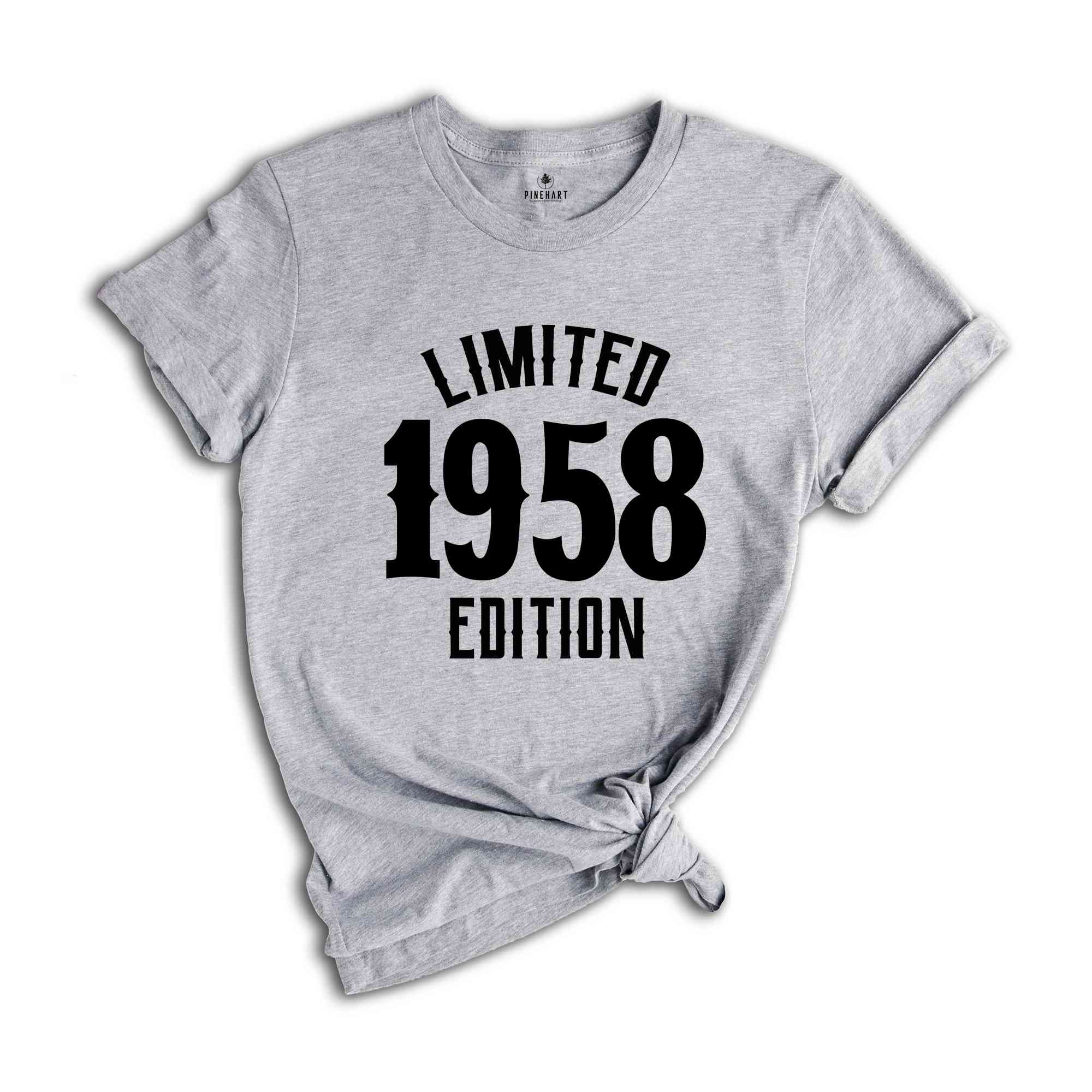 66th Birthday Shirt, Limited 1958 Edition Shirt, 66 Years Old Shirt, 66 Years Old Birthday Gift, 1958 Birthday Gift, 66th Birthday Party