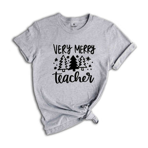 Verry Merry Teacher Shirt, Christmas Teacher Shirt, Teacher Gift, Christmas Shirt, Christmas Gift, Christmas Party Shirt, New Year Shirt