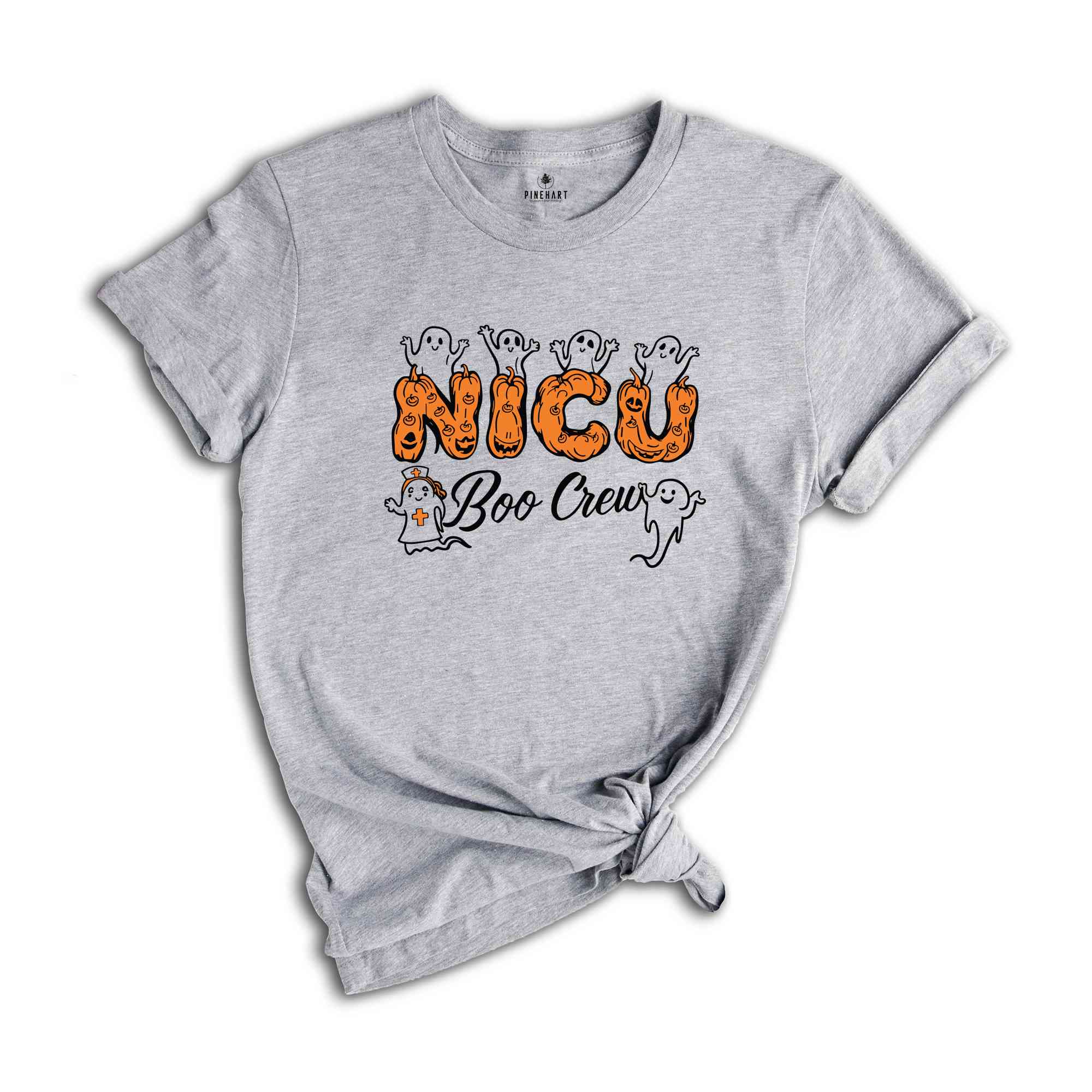 NICU Boo Crew T-Shirt, Halloween NICU Nurse Shirt, Spooky Neonatal Intensive Care Unit Nurse Gifts For Halloween