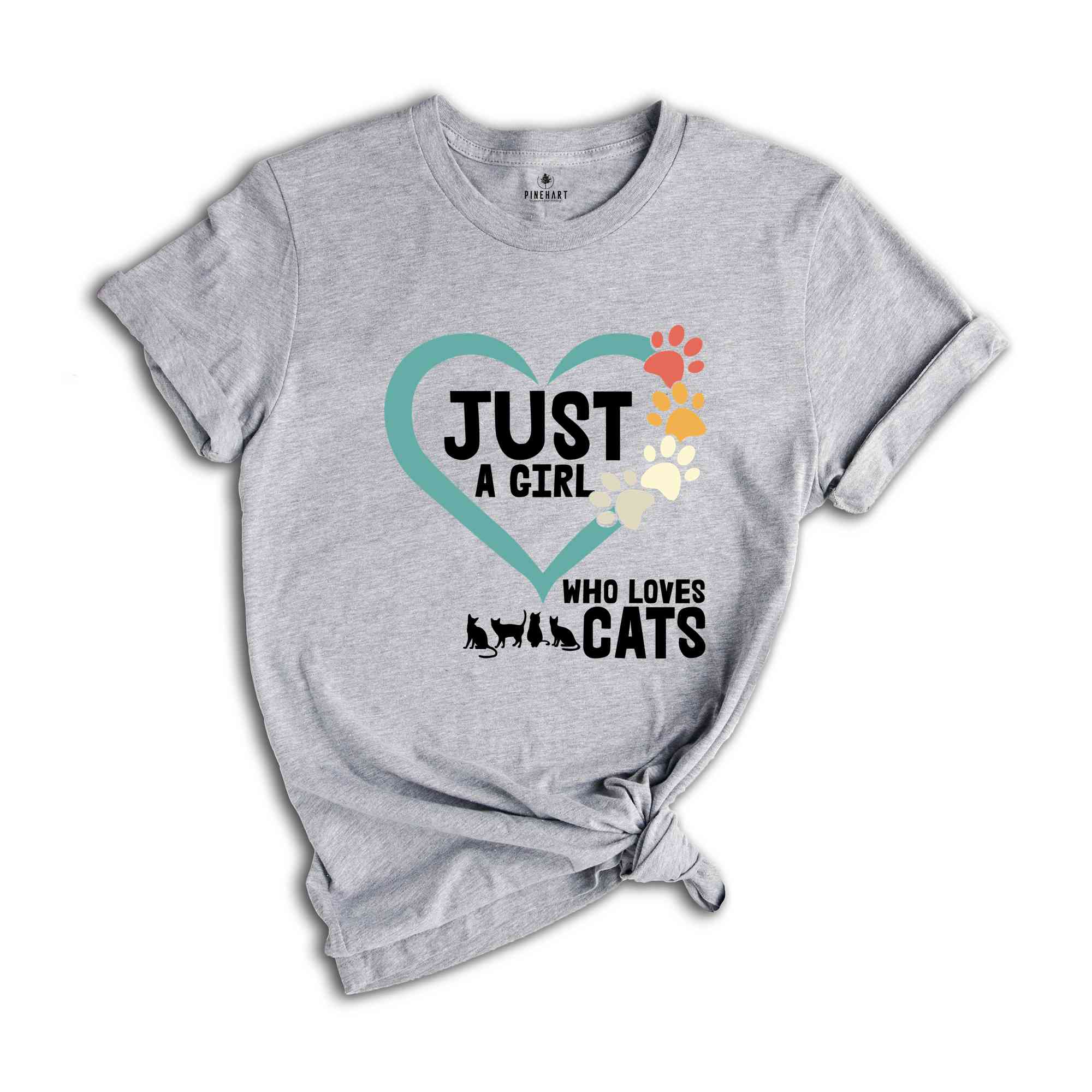 Just a Girl Who Loves Cats Shirt, Cute Cat Lover Shirt, Cat Person Shirt, Cat Mom Shirt, Animal Lover Shirt, Kitten Shirt