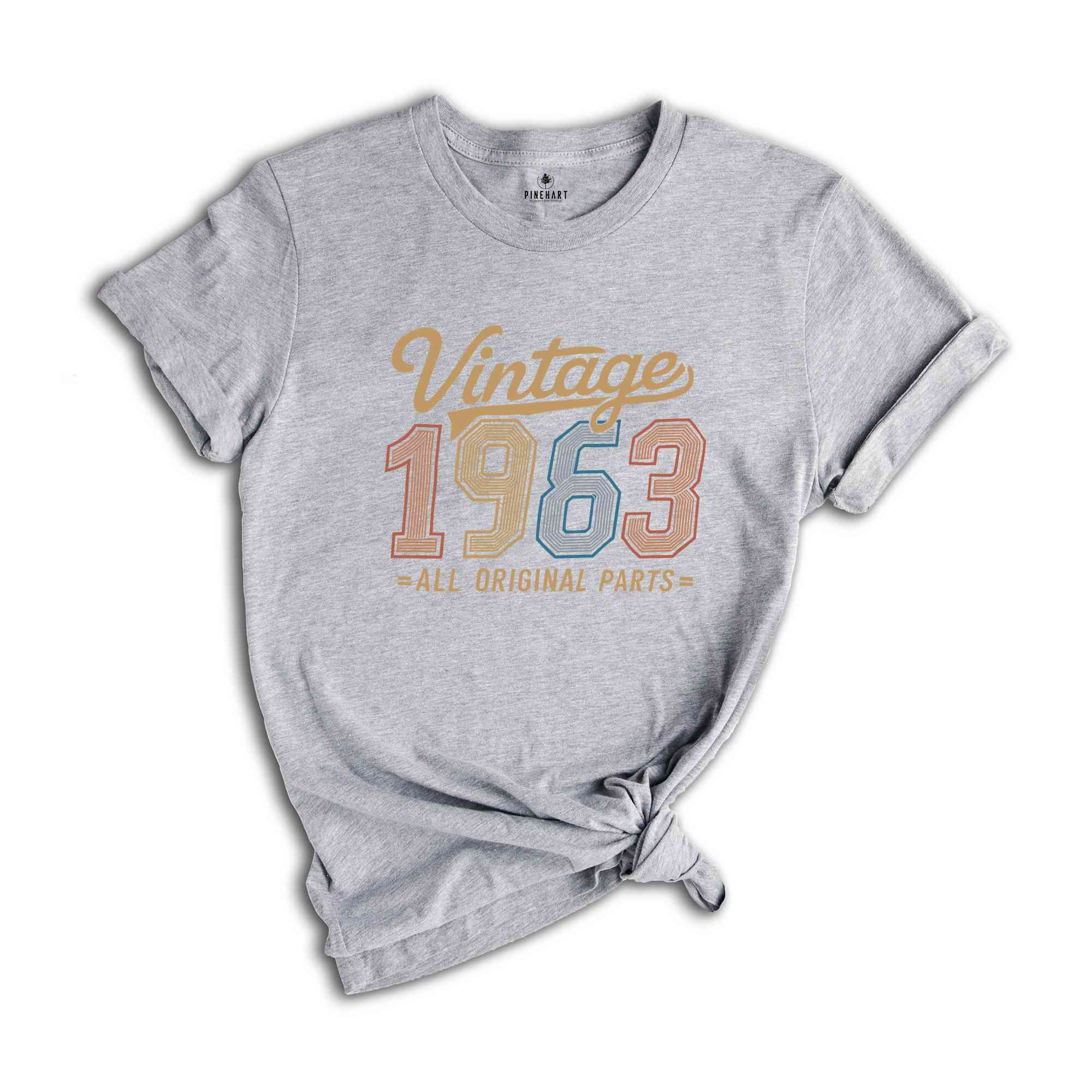 Vintage 1963 All Original Parts Shirt, 60th Birthday Shirt, Birthday Shirt, 1963 Shirt, 60th Birthday Shirt, Retro Birthday Shirt