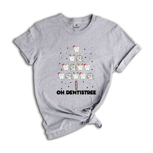 Christmas Tooth Dentist Tree Shirt, Santa Claus Dental Gift, Tooth Fairy Gift, Funny Tooth T-Shirt, Dental Assistant Gift