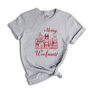 Merry Woofmas T-Shirt, Cute Christmas Shirt, Christmas Dogs Tee, Dog Lover T-Shirt, Merry Woofmas Shirt, Christmas Gifts