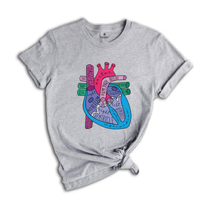 Cardiologist Anatomical Heart Shirt, Cardiac Nursing Gift, Nursing School Shirt, Medical School Student Shirt, Heart Anatomy Shirt