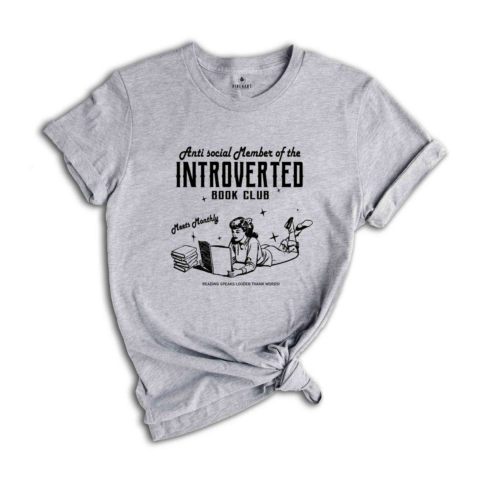 Introverted Book Club Shirt, Bookish Shirt, Anti-Social Book Club Shirt, Gift For Book Lover, Dark Romance Bookish Shirt