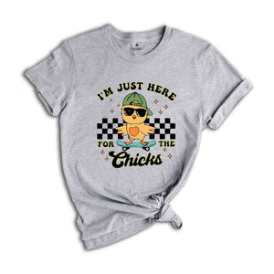 I'm Just Here For The Chicks Shirt, Funny Easter Shirt, Cute Chick Shirt, Easter Shirt, Kids Easter Shirt