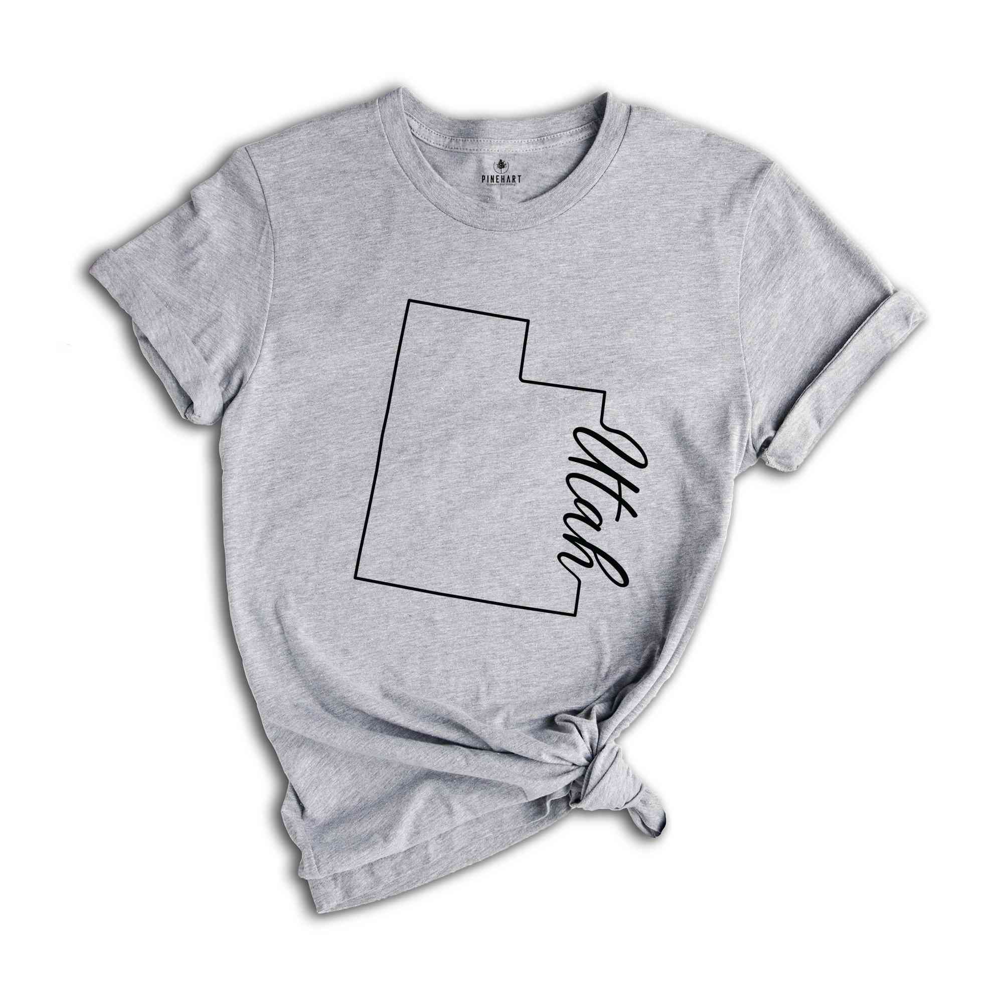 Utah State Shirt, The USA State Shirt, Utah USA Shirt, Utah Map Outline Shirt, US Outline Shirt, United States Shirt