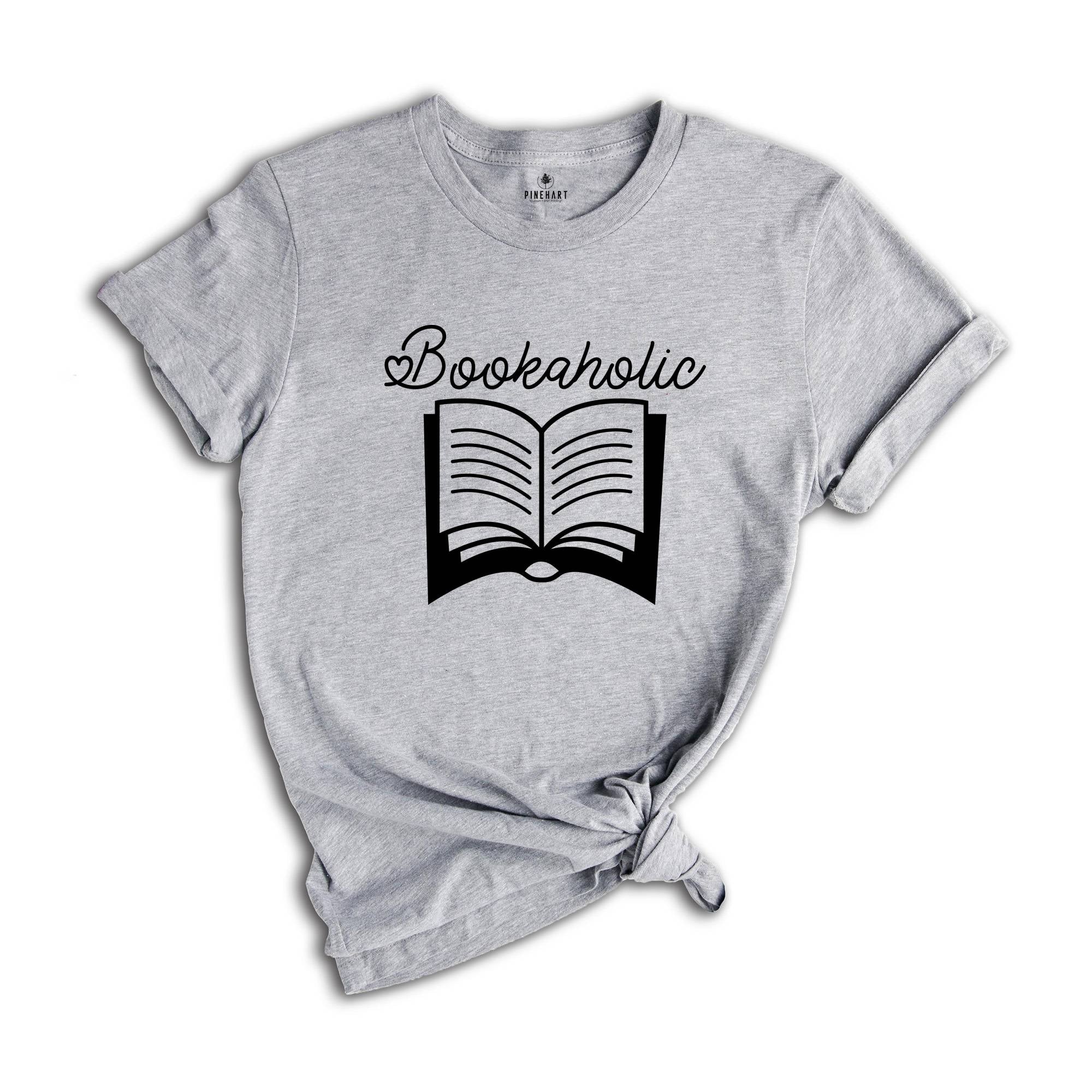 Bookaholic T-shirt, Library Lover Tee, Book Nerd Clothes, Book Lover Apparel, Bookworm Outfit, Gift for Student