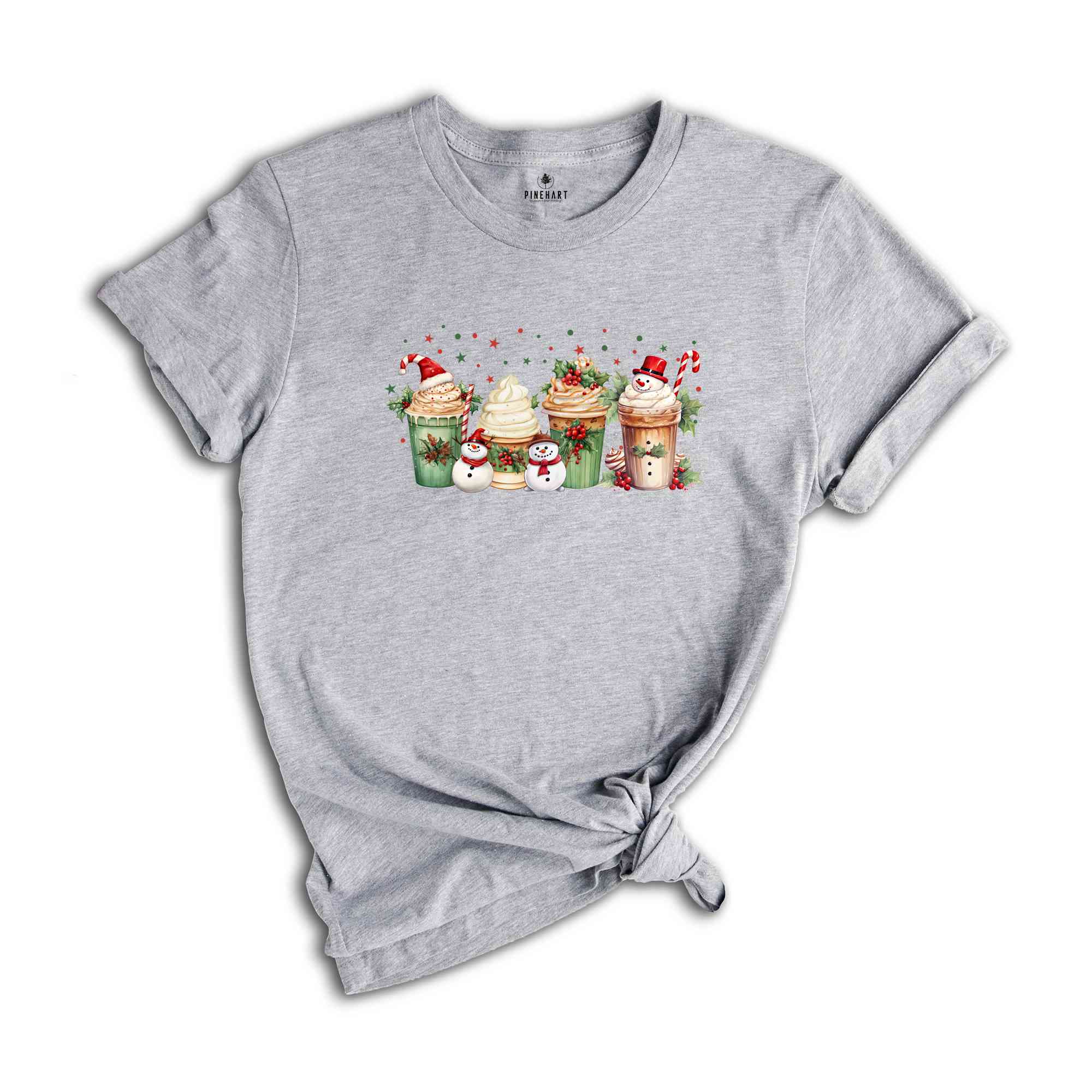 Snowman Christmas Coffee Shirt, Christmas Coffee Shirt, Women Holiday Shirt, Xmas Tee, Coffee Lover Gift, Latte Drink Shirt