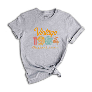 Vintage 1984 Original Parts Shirt, 40th Birthday Shirt, Vintage Mom Shirt, 40th Birthday Gift, 40th Birthday Shirt, Retro Age Shirt