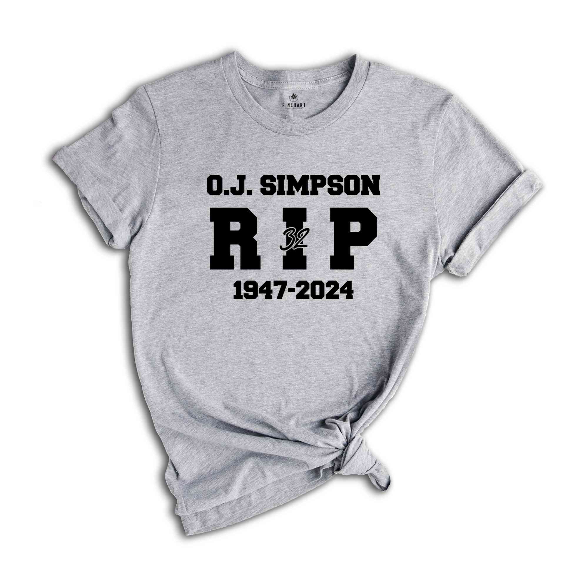 O.J Simpson 1947-2024 Shirt, Thanks For Memories Simpson Shirt, Rest In Peace, RIP OJ Simpson Shirt, O.J Simpson, OJ Simpson Tshirt