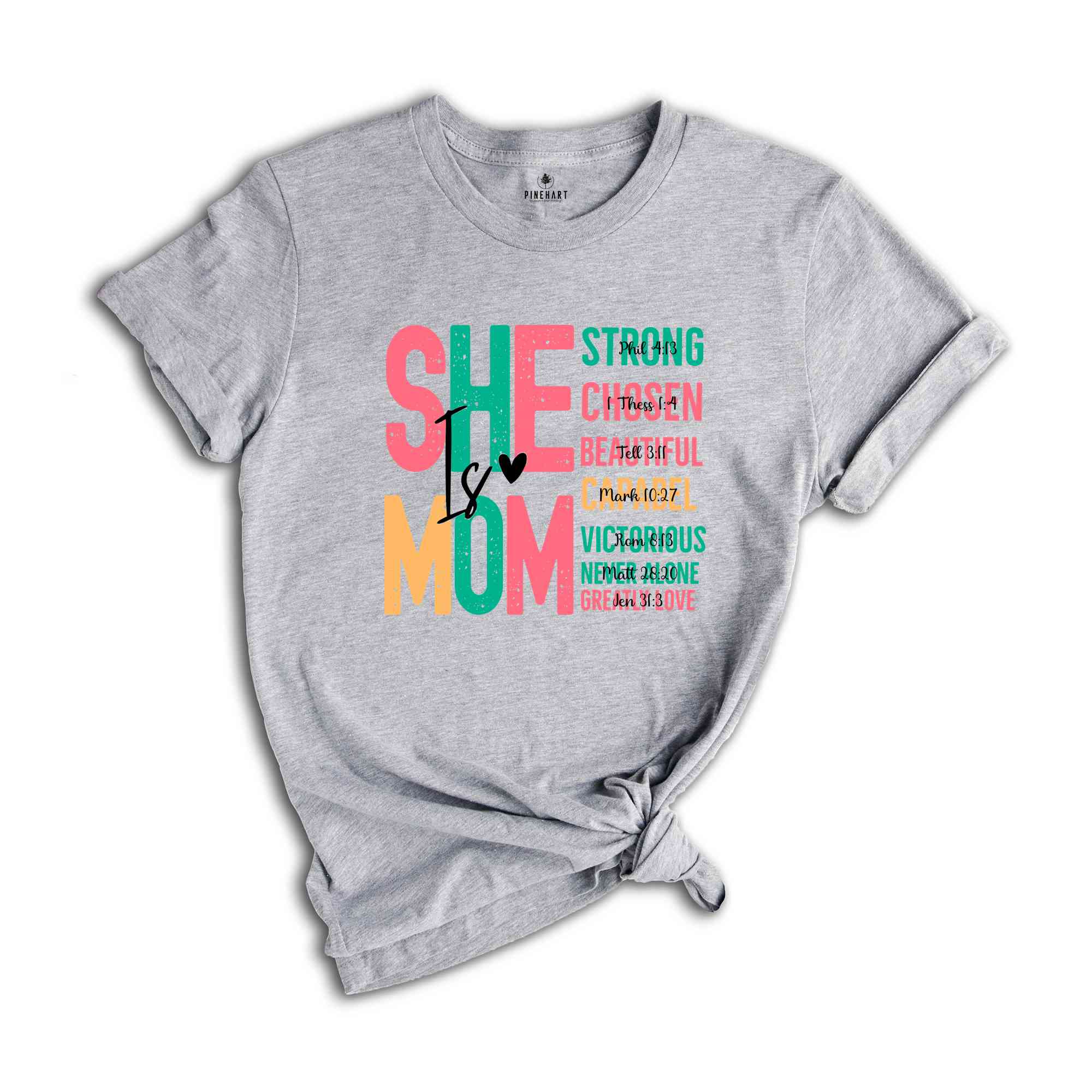 She Is Mom Shirt, Mother's Day Shirt, Blessed Mom Shirt, Bible Verse Shirt, Religious T-Shirt, Mom Shirt, Christian Mom Tee