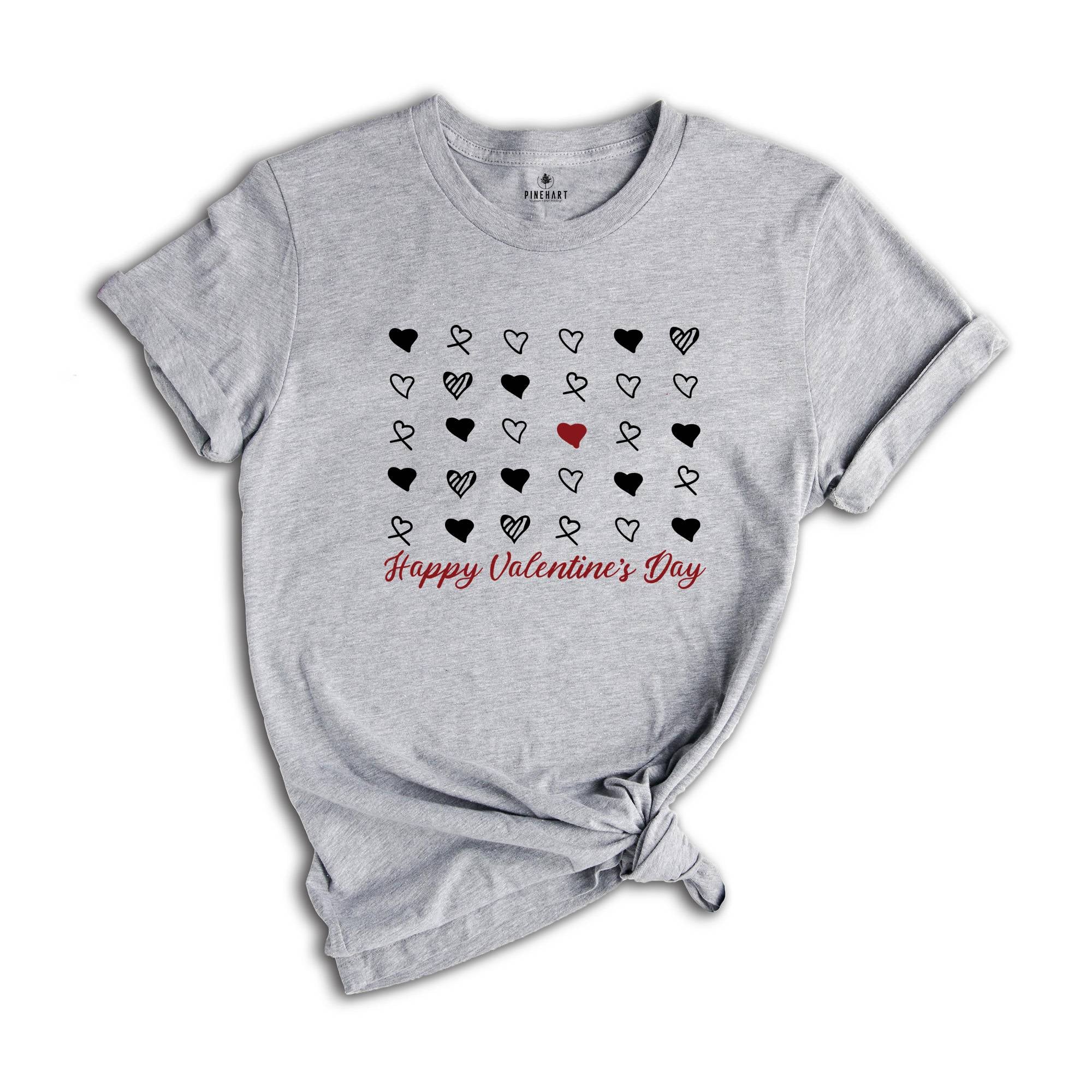 Happy Valentines Day Heart Shirt, Cute Heart Shirt, Valentines Day Shirt, Happy Valentines Day, Couple Shirt, Gift for Valentines