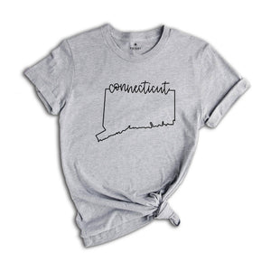 Connecticut State Shirts, Connecticut State Map Shirt, Connecticut Gift, Connecticut Mom Shirt, Connecticut Clothing, Connecticut Love Shirt