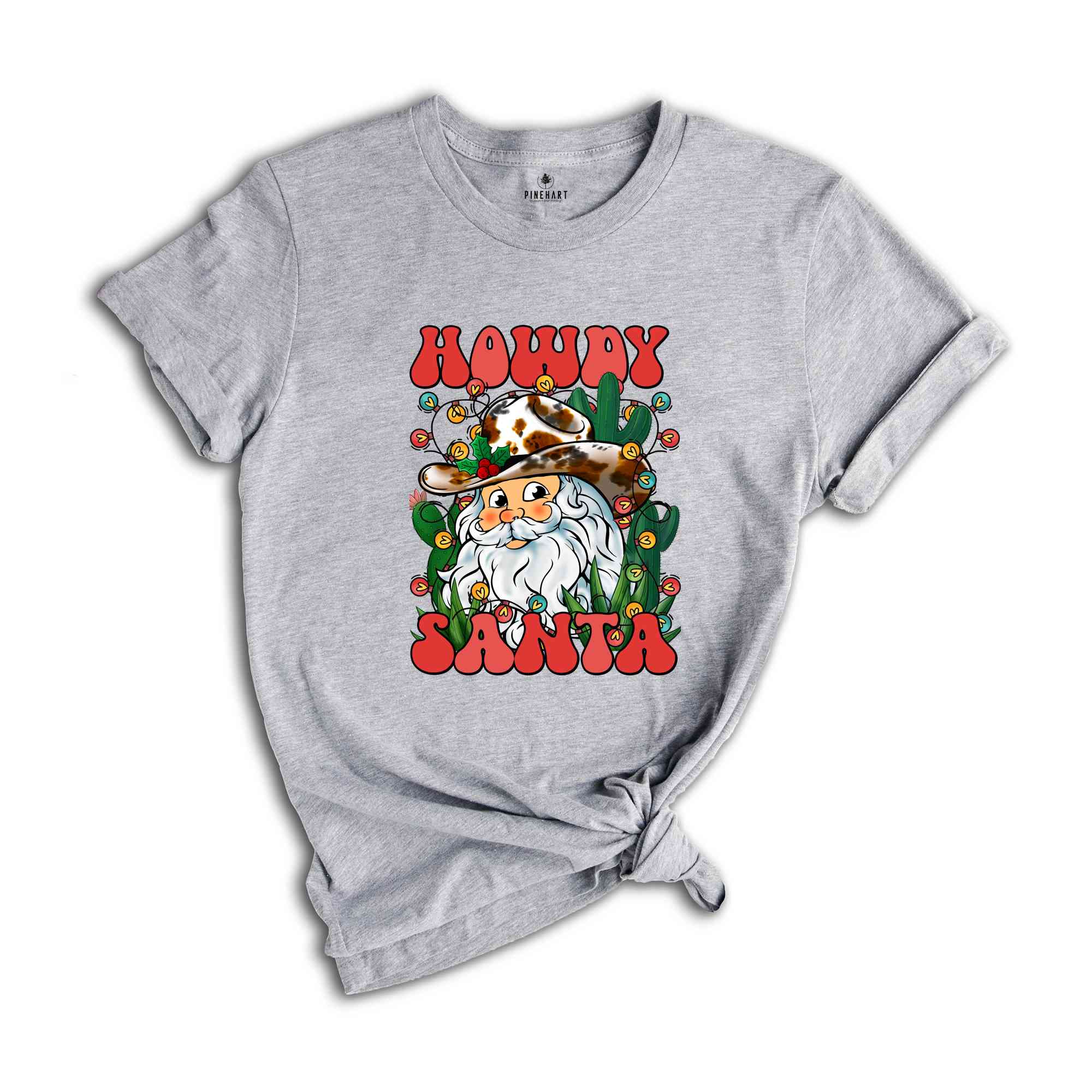 Howdy Santa Shirt, Santa Claus Shirt, Western Santa Shirt, Christmas Party Shirt, Holiday Shirt, Christmas Gift, Cute Christmas Shirt