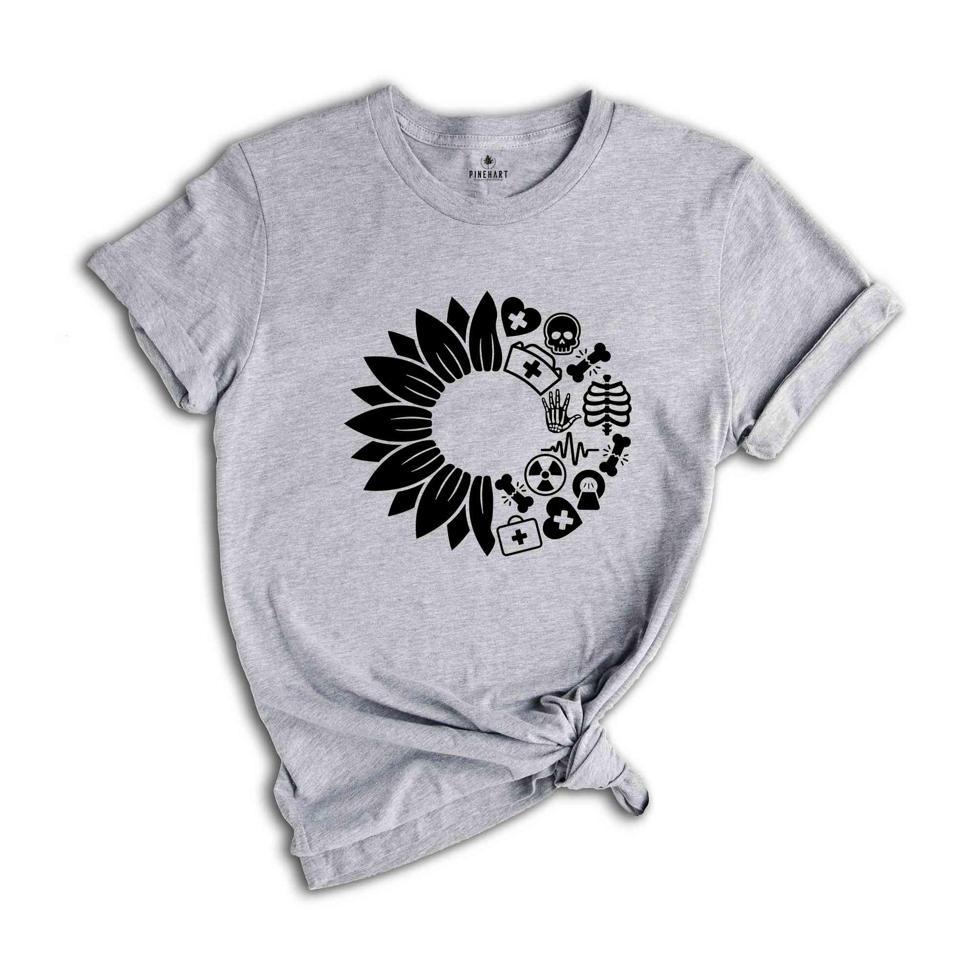 Sunflower Radiology Tech Shirt, X-Ray Tech Tee, Rad Tech T-Shirt, Radiology Life Tee, Technician Shirt