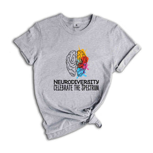 Neurodiversity Celebrate The Spectrum Shirt, Brain Autism Shirt, Neurodiversity Shirt, Autism Awareness Shirt, Autism Support Shirt