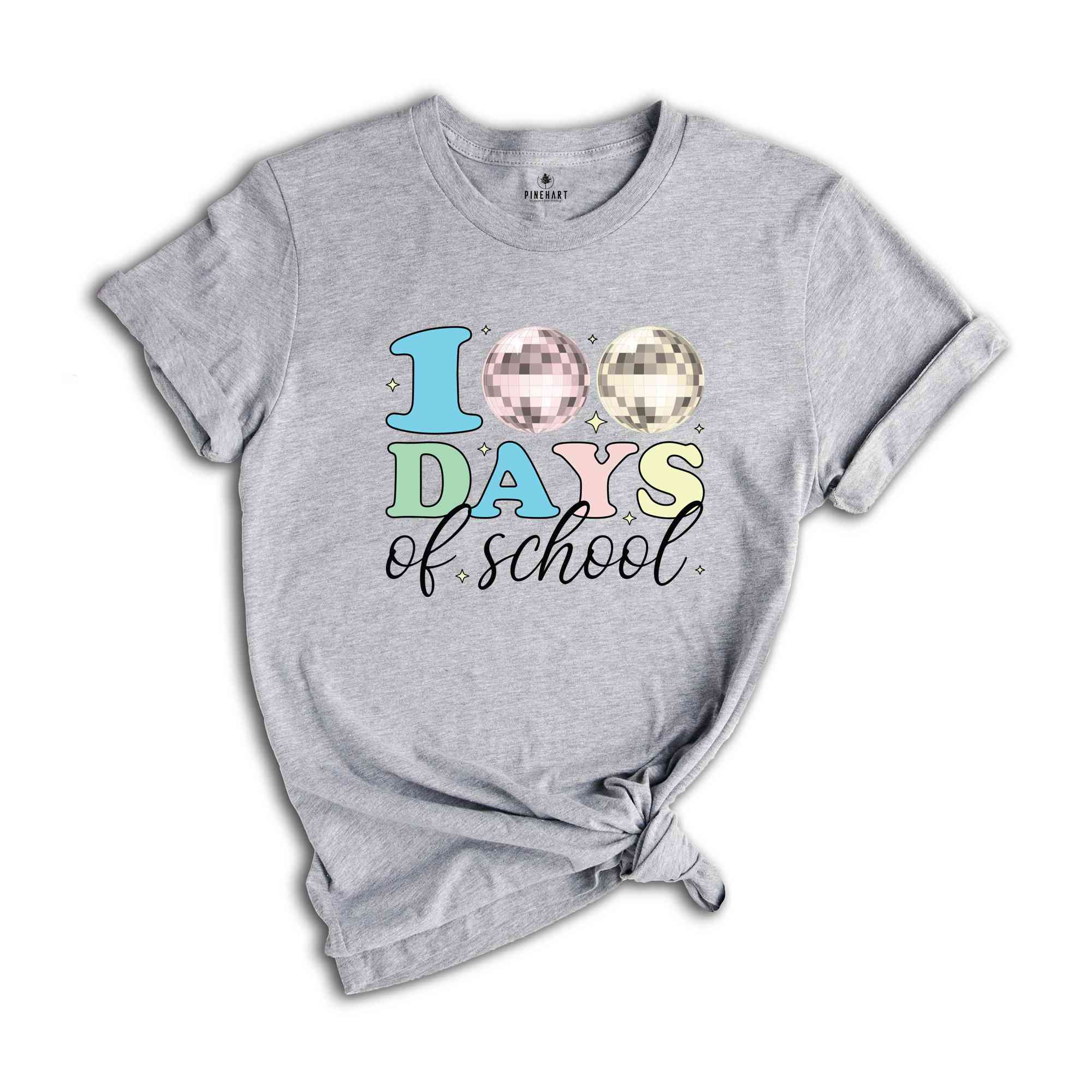 100 Days Of School Shirt, Disco Ball 100 Days Of School Shirt, Retro 100 Days Shirt, Retro 100 Days Teacher Shirt, Teacher Shirt