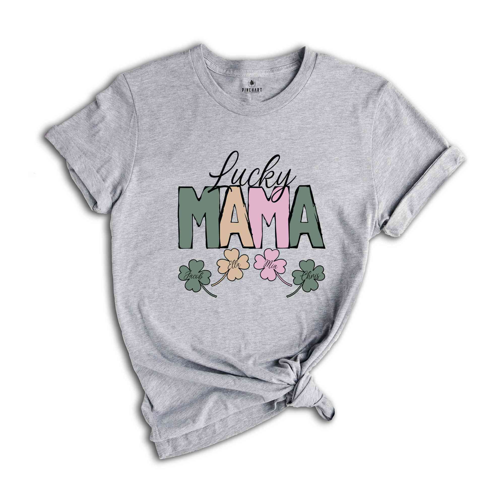 Lucky Mama St. Patrick's Custom Shirt, Mama Shirt, Lucky Mama Tee, St. Patrick's Shirt, Custom Shirt, Clover Shirt, Lucky Mama Custom Tee