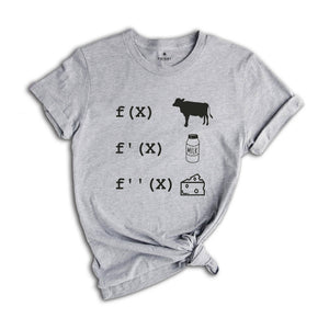 Algebra Teacher, Calculus Teacher, Funny Math T-shirt, Nerdy T-shirt, Geeky T-shirt, Math Teacher gift, Back To School, Cow Milk Cheese Tee