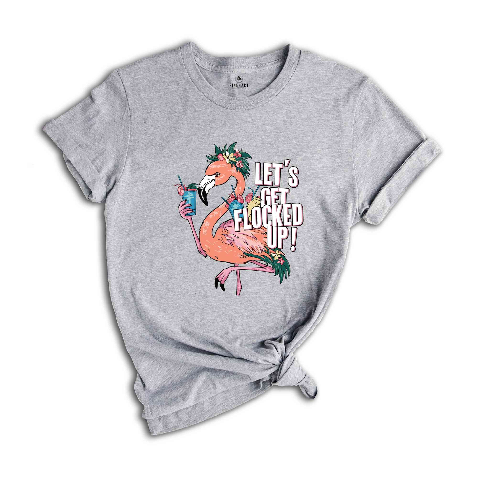 Let's Get Flocked Up T-Shirt, Flamingo Shirt, Cute Flamingo T-Shirt, Summer Clothing, Flamingo Outfit