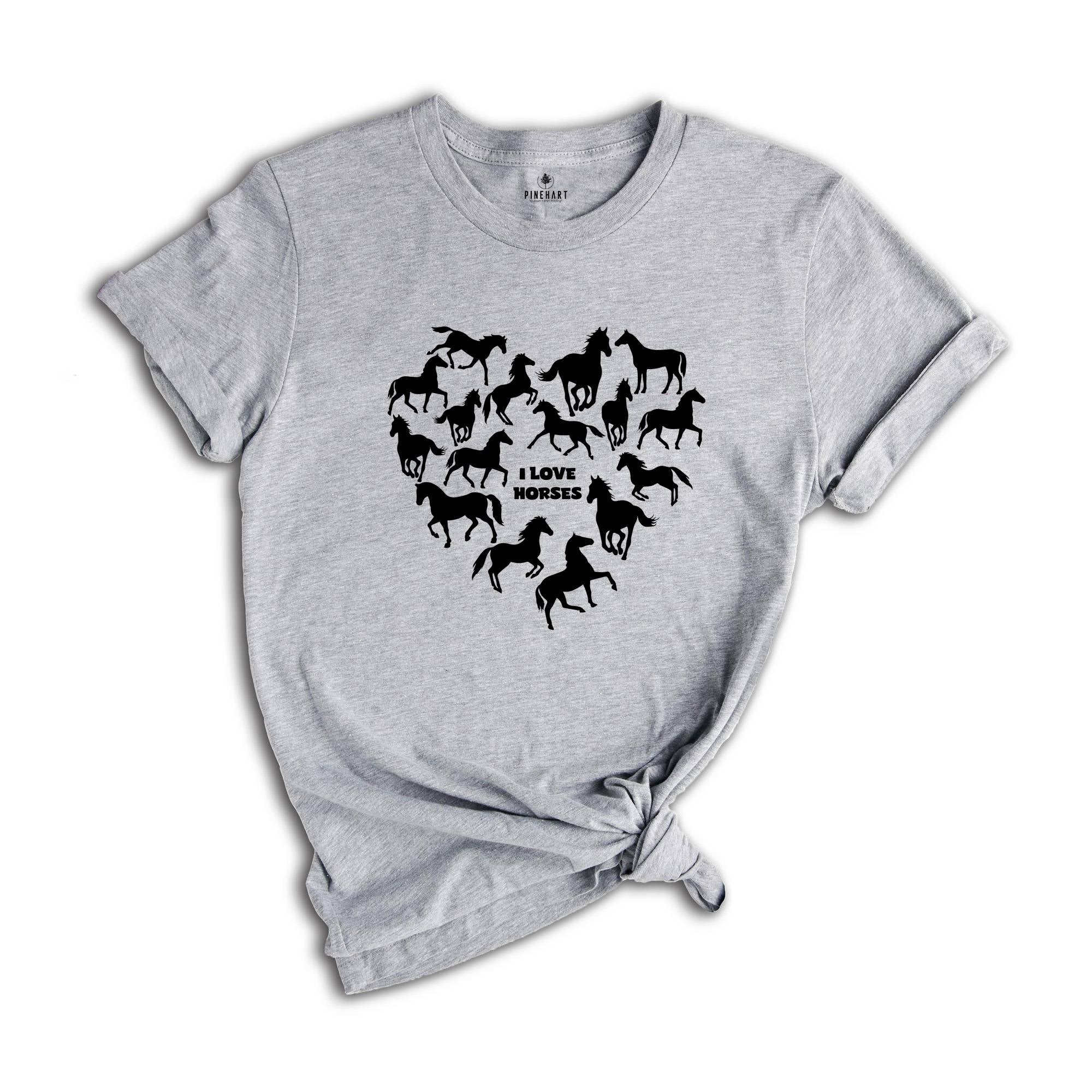 Horse Owner Shirt, Horse Heart Shirt, Horse Lover Tee, Horses T-Shirt, Horse Lover Gift, Horse Shirt, Equestrian Tee, Horse Girl Tshirt