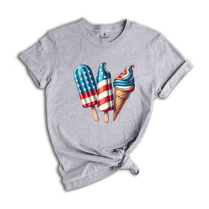 4th of July ice creams Shirt, 4th Of July Shirt, Memorial Day Shirt, Independence Day Shirt, Usa Flag Shirt