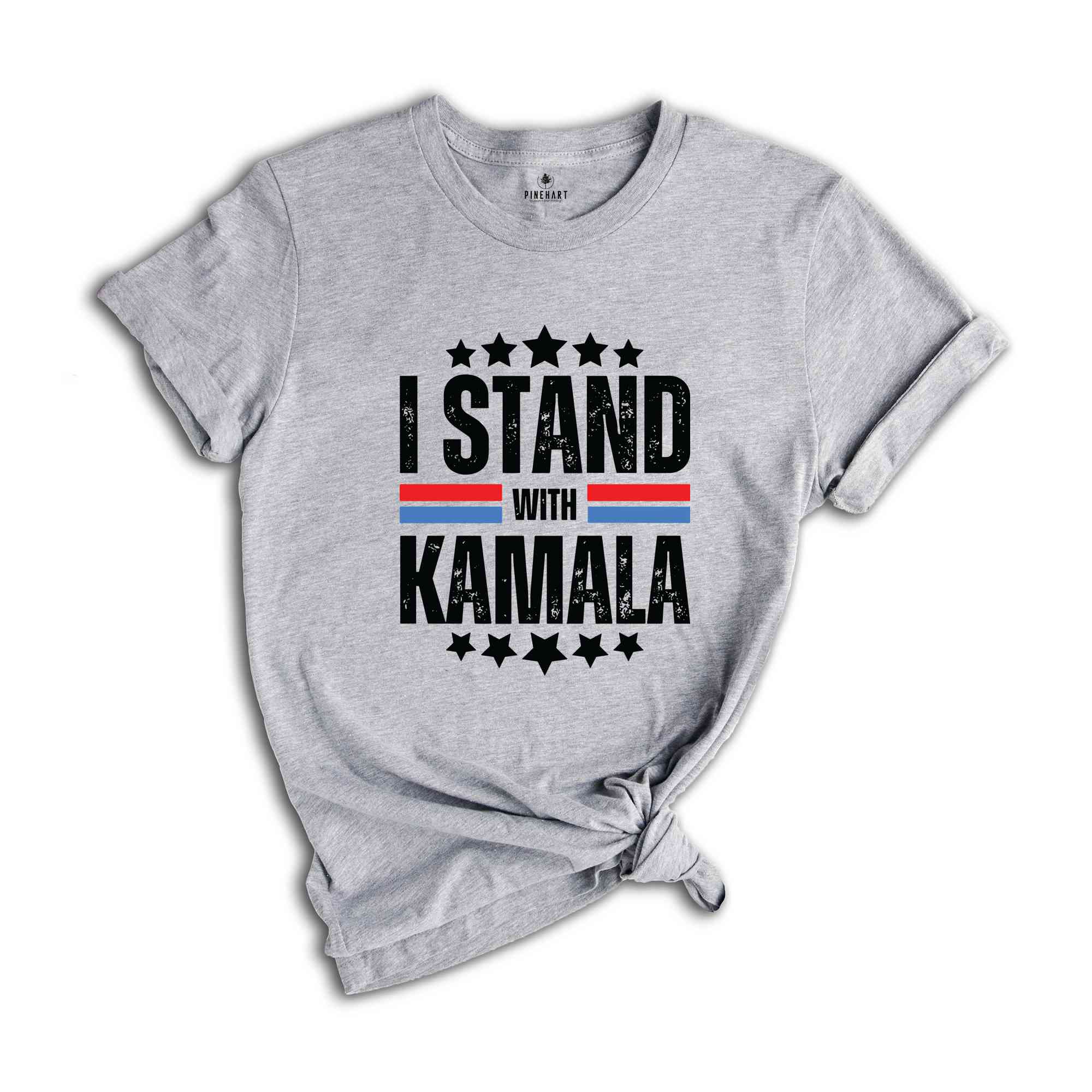 I Stand With Kamala T-Shirt, Kamala Harris 2024, Kamala Shirt, Democrat Party T-Shirt, Elections Tee, Kamala Harris For President Shirt