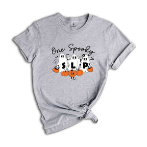 One Spooky SLP T-Shirt, Speech Therapy Halloween Shirt Halloween Speech Therapist T-Shirt, Spooky SLP Gifts