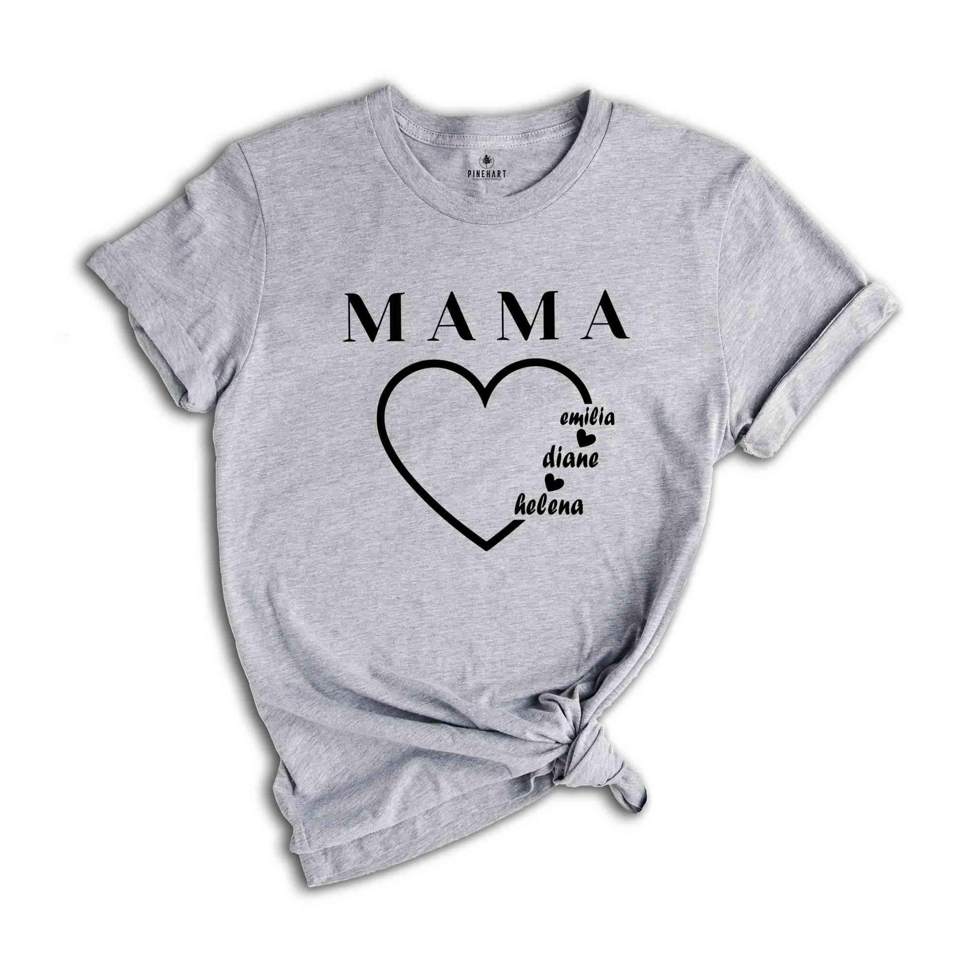 Mom Shirt With Names ,Custom Mama Shirt, Mother's Day Shirt, Custom Kid's Names, Gift For Mom, Personalized Mama Shirt