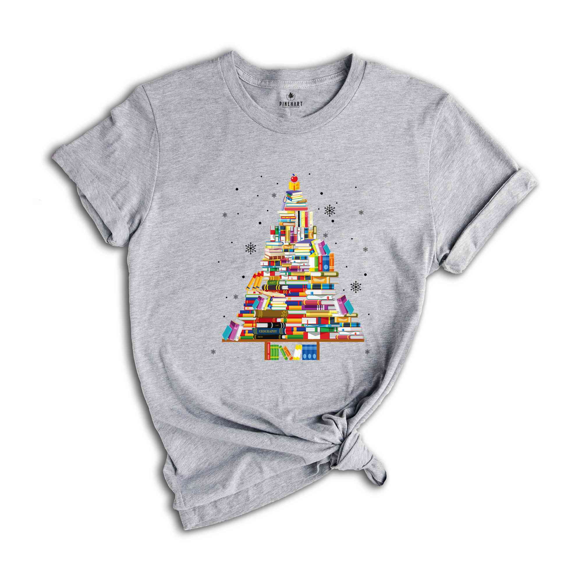 Christmas Tree Made of Books Shirt, Book Lovers Christmas, Bookworm Xmas Shirt, Gift for Book Lover, Book Tree Shirt