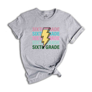 Sixth Grade Pencil Shirt, Pencil Bolt Shirt, Retro Shirt, Back To School Shirt, School Shirt, Teacher Shirt, Pencil Shirt, Teacher Gift