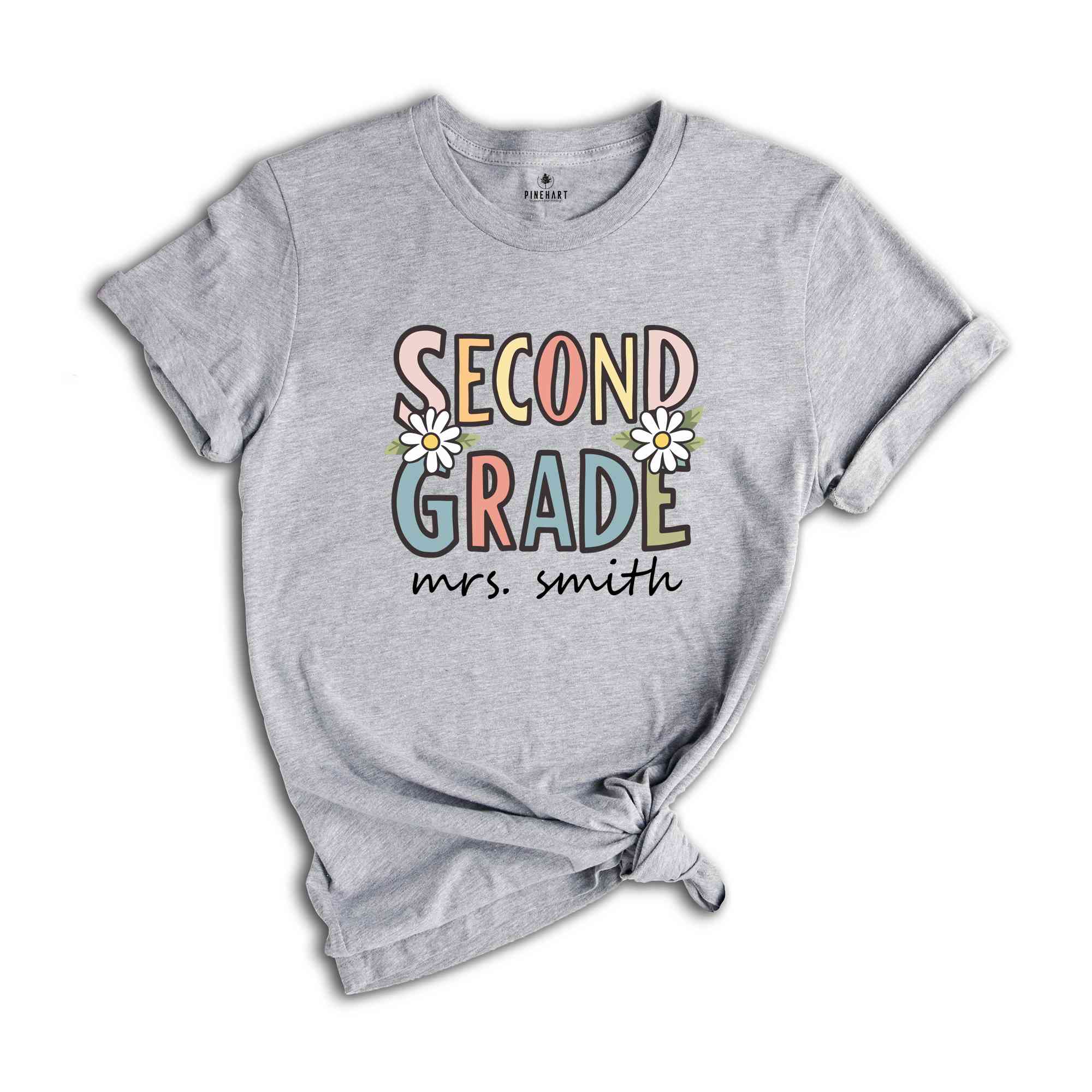 Custom Second Grade Teacher Shirt, Personalized 2nd Grade Team Shirts, Teacher Name, Back to School, Matching Team Shirts