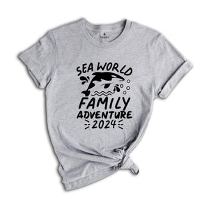 Sea World Family Adventure Tee, Sea World Matching Shirts, Sea World Trip 2024, Family Sea World Trip, Family 2024 Trip Tee, Vacation Shirt