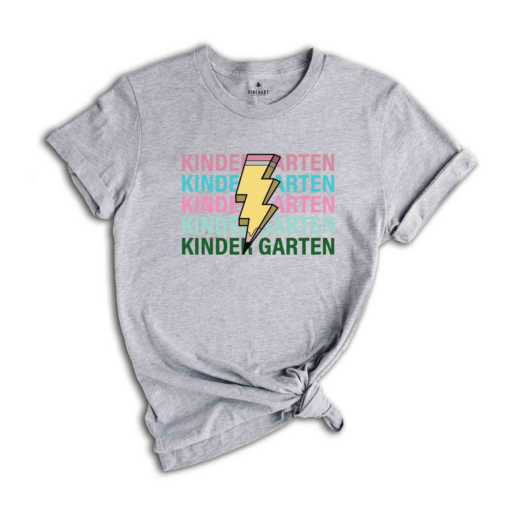 Kinder Garten Pencil Shirt, Pencil Bolt Shirt, Retro Shirt, Back To School Shirt, School Shirt, Teacher Shirt, Pencil Shirt, Teacher Gift