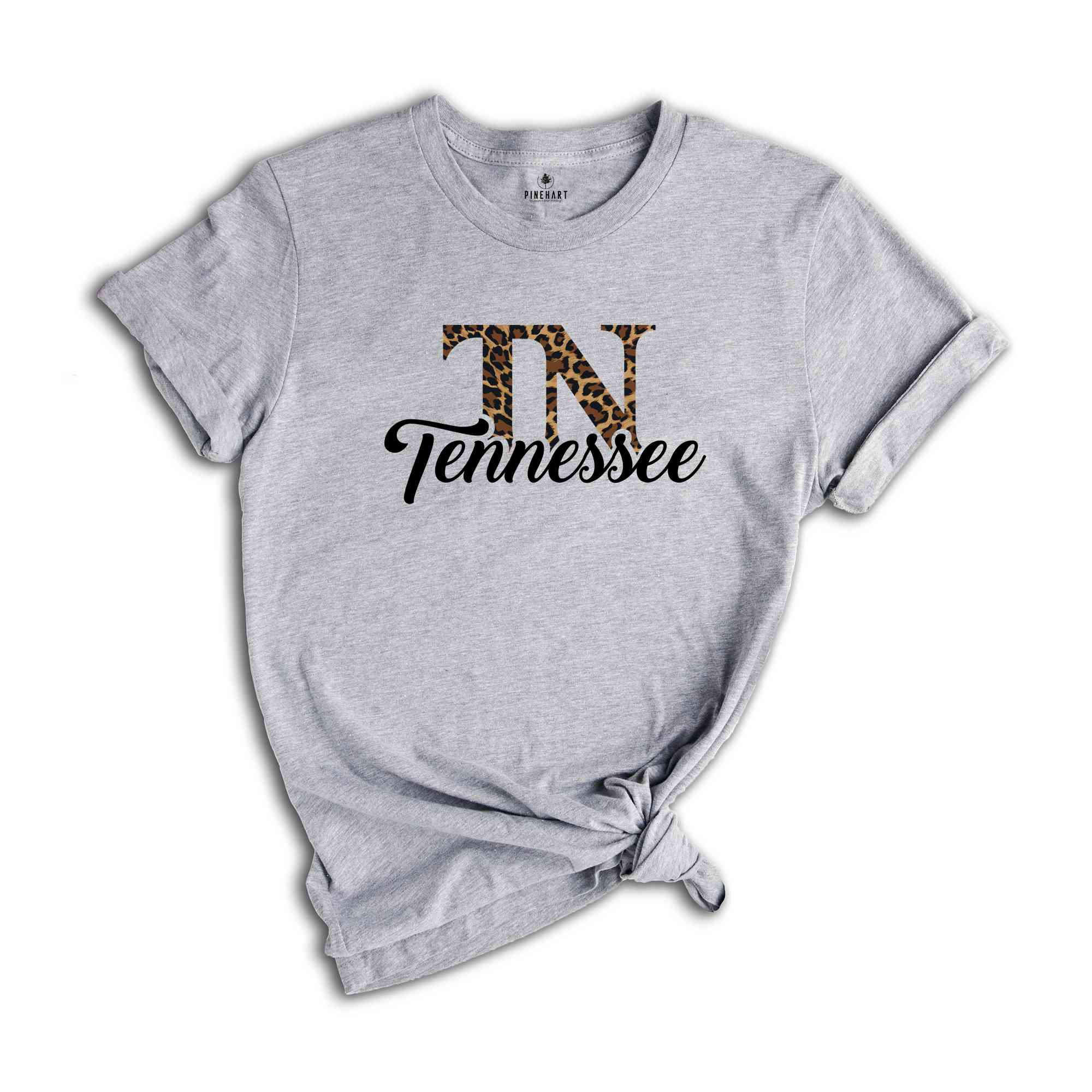 Tennessee Shirt, Leopard Print TN Shirt, Tennessee Football Shirt, Game Day Shirt, Go Tennessee Shirt, Sport Mom Tee