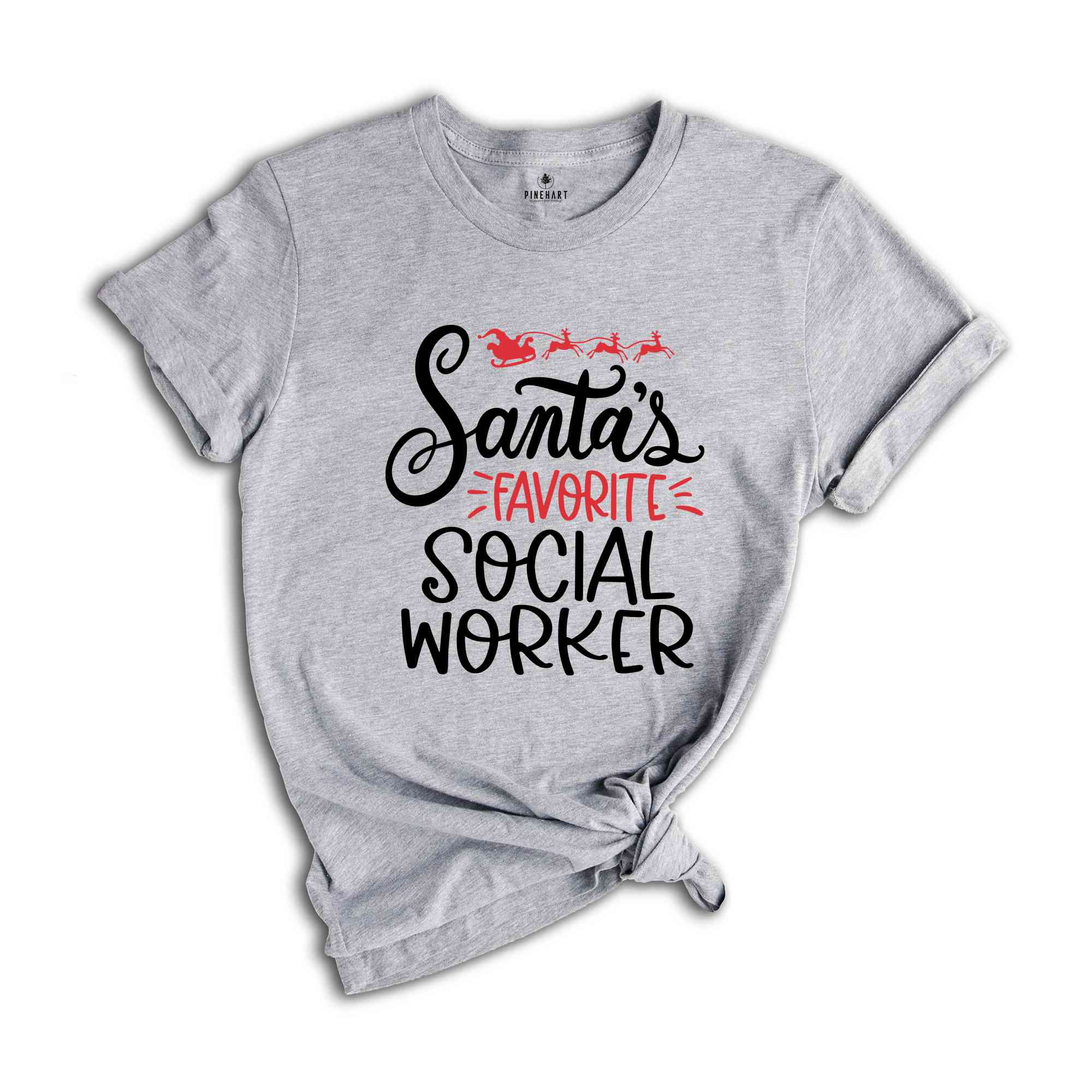 Santa's Favorite Social Worker Shirt, Christmas Shirt, Holiday Shirt, Xmas Party Tee, Future Social Worker Tee, Xmas Gift