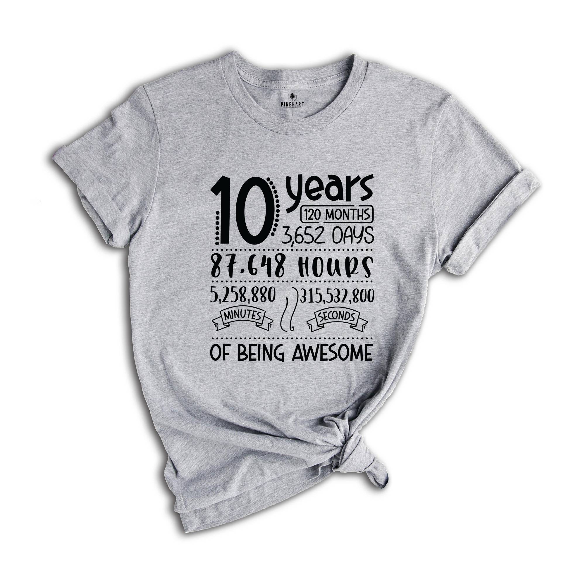 Ten Birthday Shirt, 10th Birthday Shirt, Tenth Birthday, Birthday Shirt, 10th Birthday, Tenth Birthday T-Shirt, Birthday Party Tee