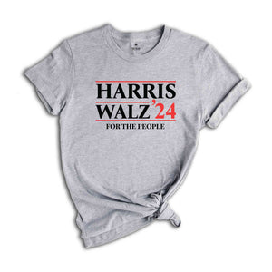 Harris Walz 24 For The People Shirt, Madam President Election T-Shirt, Retro Voting Tee, Democrat Gift For Kamala Harris Supporters