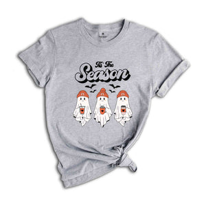 Tis The Season Halloween Shirt, Ghosts Shirt, Halloween Shirt, Retro Ghost Shirt, Cute Fall Shirt, Pumpkin Season Shirt, Spooky Shirt