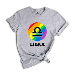 Libra LGBT Shirt, Zodiac Sign Shirt, Libra Birthday Shirt, LGBTQ Pride Shirt, Pride Month Shirt, Rainbow Shirt, Zodiac Tshirt