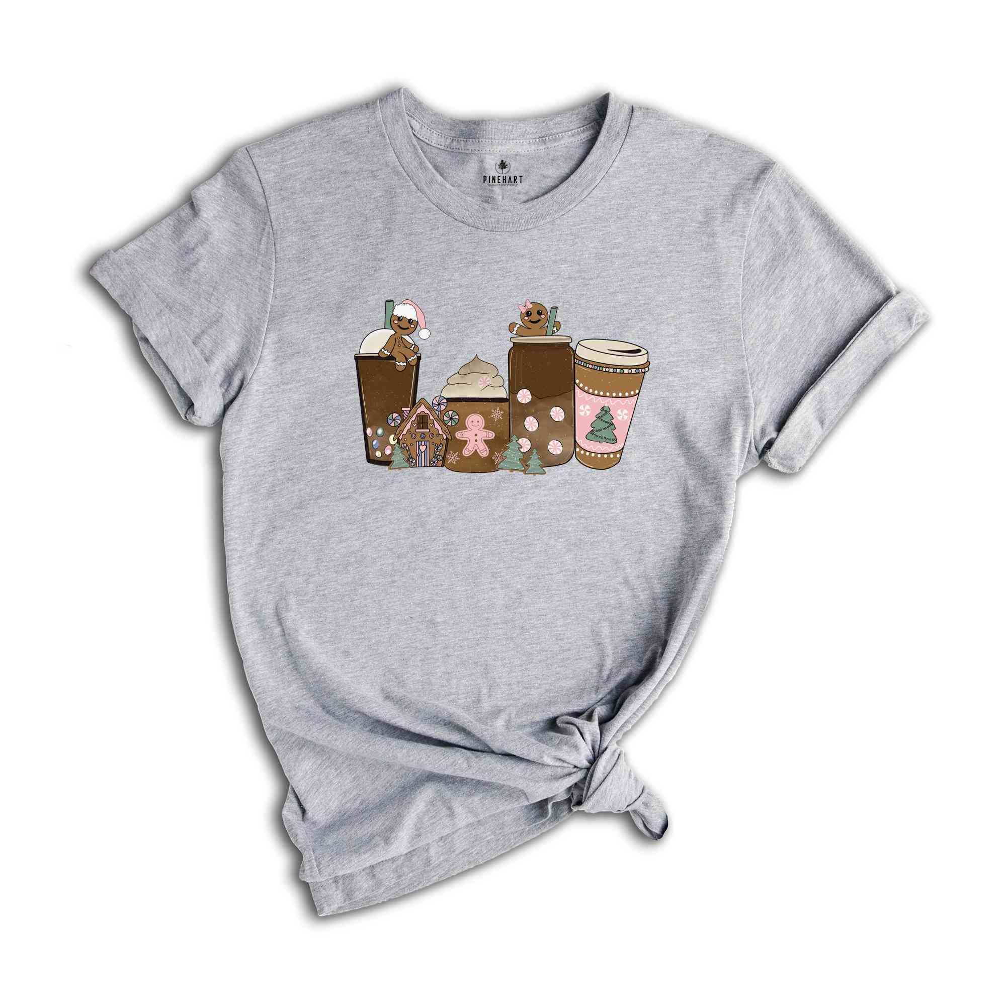 Christmas Gingerbread Coffee Sweatshirt, Coffee Lover Gift, Cute Holiday Sweatshirt, Festive Coffee Sweatshirt, Christmas Coffee Sweater