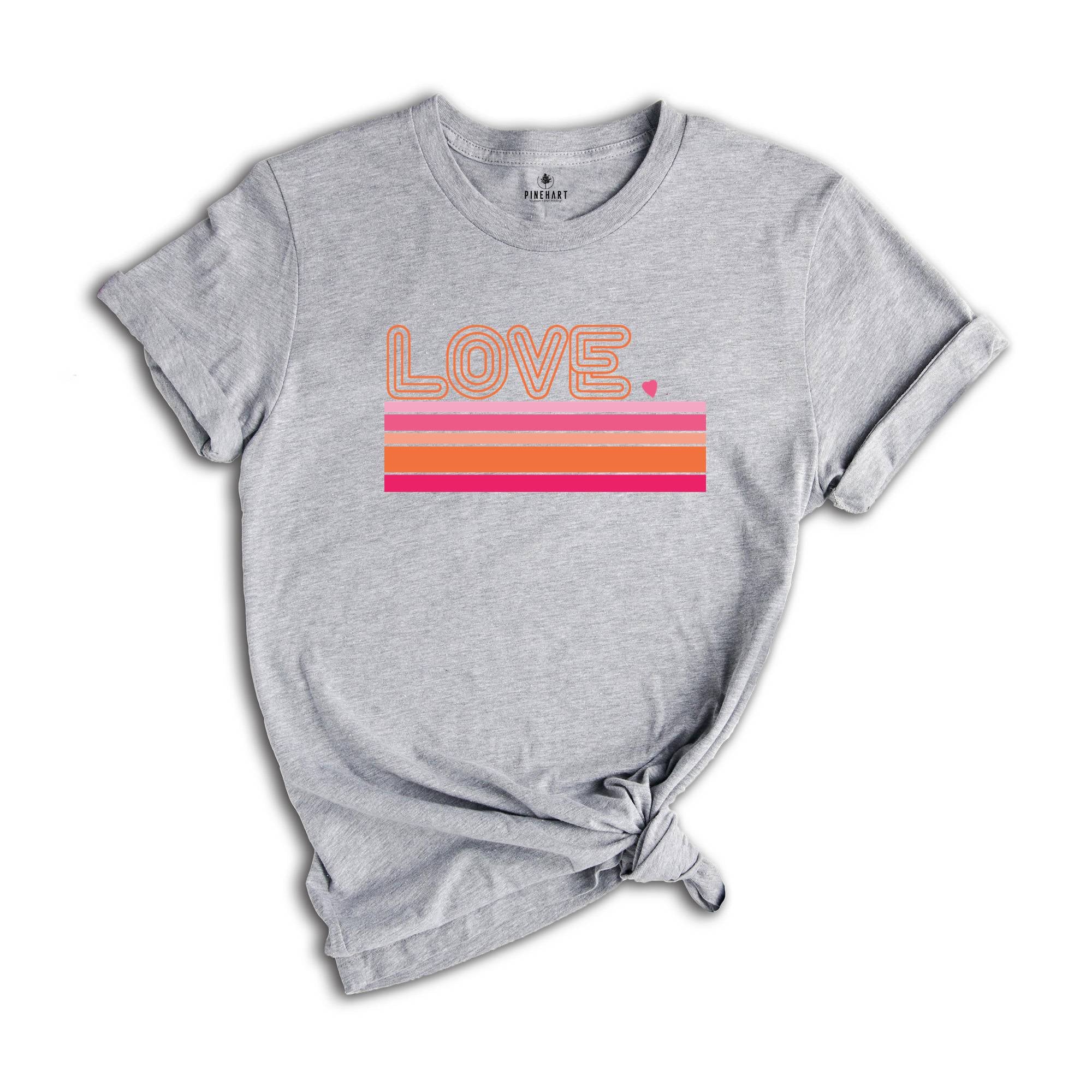 Retro Love Valentines Day Shirt, Love Shirt, Valentines Day Shirt, Heart Shirt, Cute Valentine Shirt, Valentines Day Gift, Valentines Gift