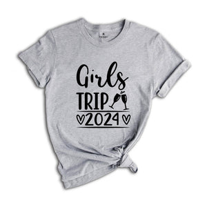 Girls Trip 2024 Shirt, Summer Vacation Tee, Beach Shirt, Cute Trip Shirt, Summer Vibes Gift, Girl Trip Shirt