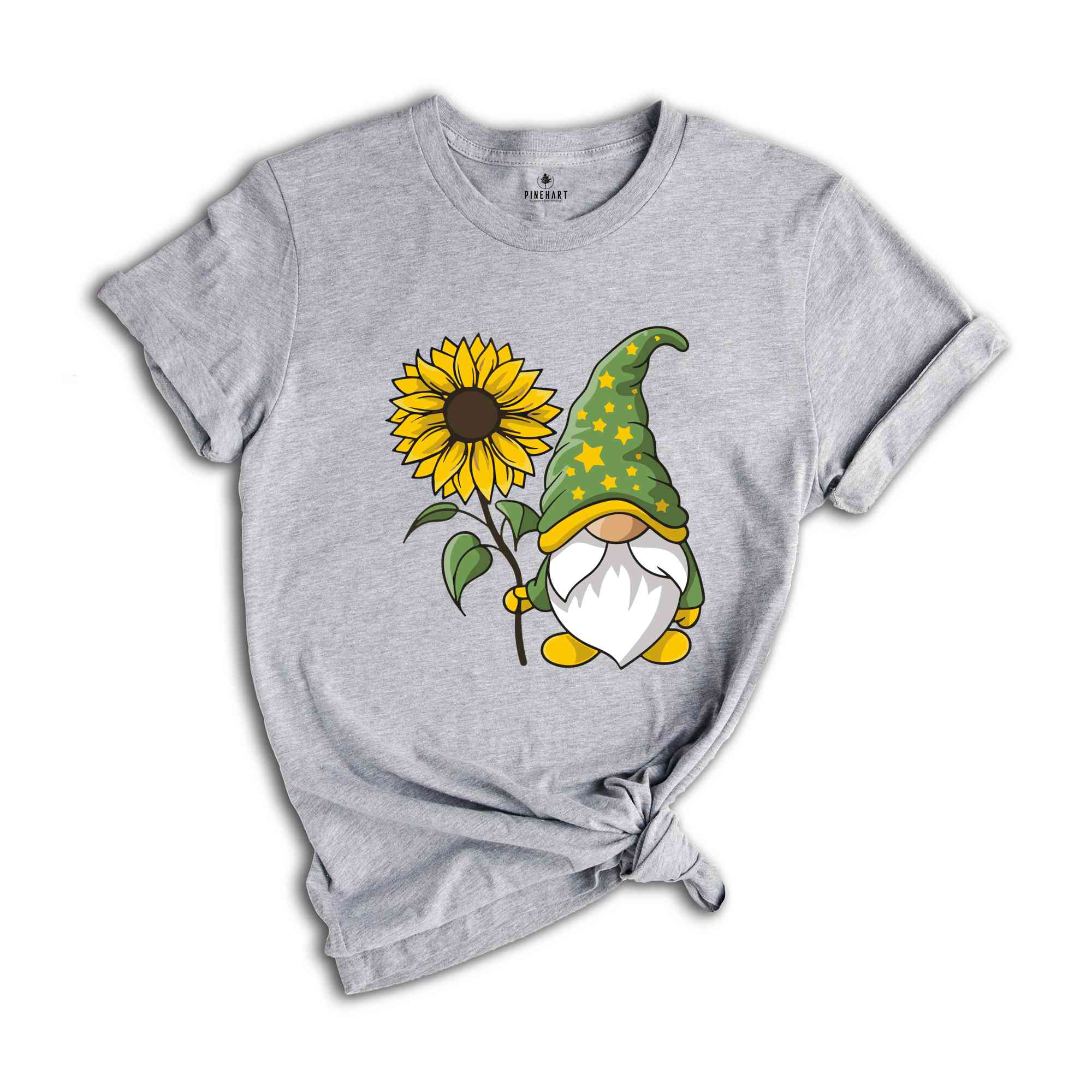 Cute Gnome Shirt, Daisy Graphic Tees, Floral Shirts for Women, Spring T-Shirt, Summer Clothing, Gift for Her, Gnome Gifts, Kids Gnome Shirts