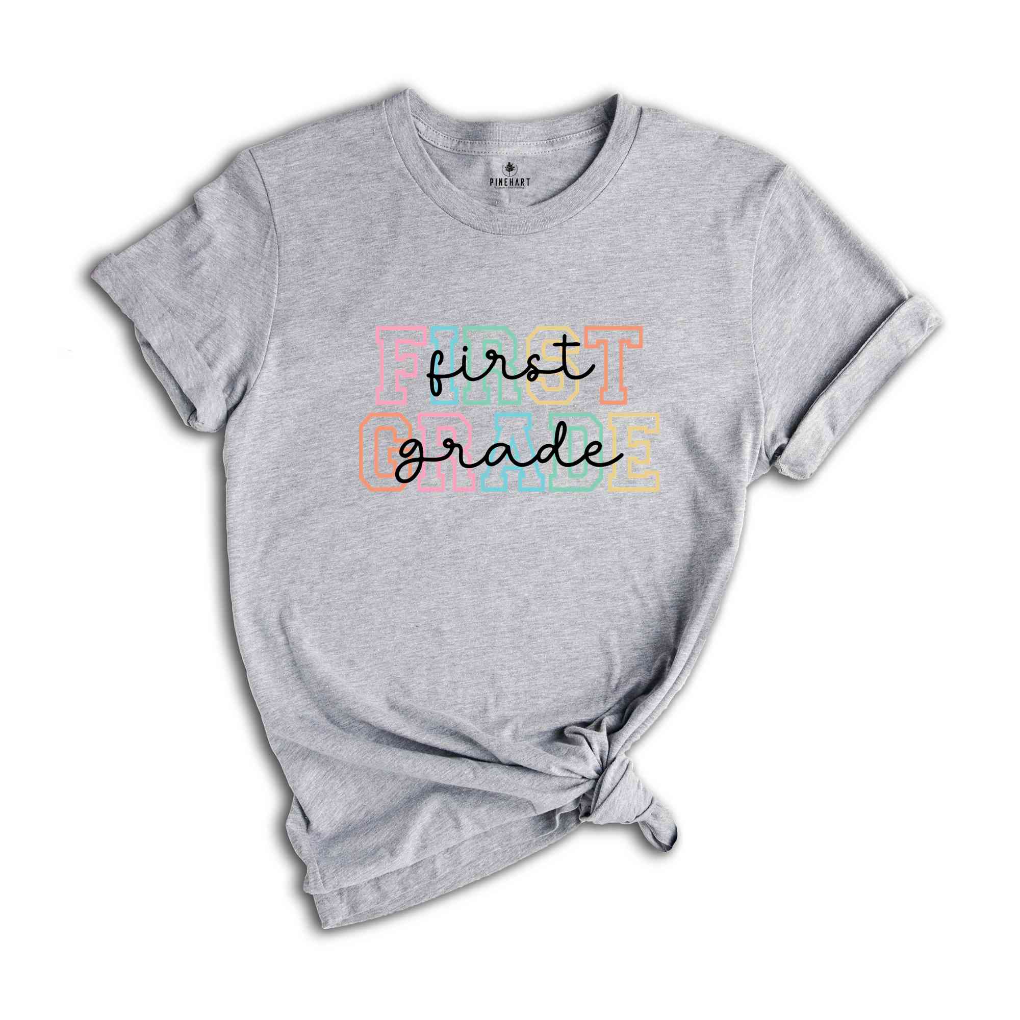 First Grade Shirt, 1st Grade Shirt, First Grade Teacher Shirt, Grade Rainbow Shirt, Teacher Gift, Kids First Grade Tee, Back To School