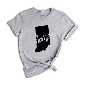 Indiana State Shirts, Indiana State Map Shirt, Indiana Travel Gifts, Indiana Apparel, Indiana Clothing, Indiana Travel T-Shirt