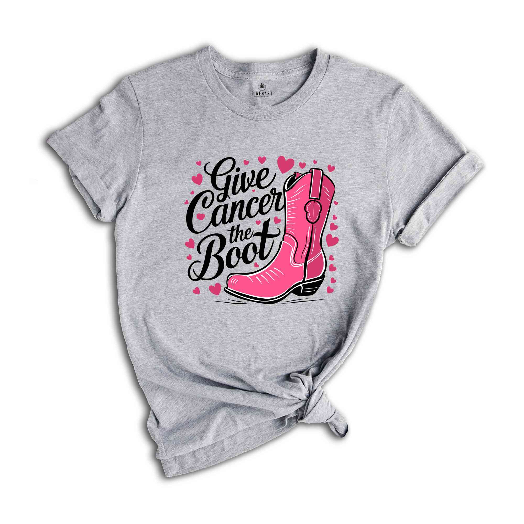 Give Cancer The Boot Shirt, Breast Cancer Shirt, Breast Cancer Awareness T-Shirt, Cancer Survivor Shirt, Cancer Awareness Shirt